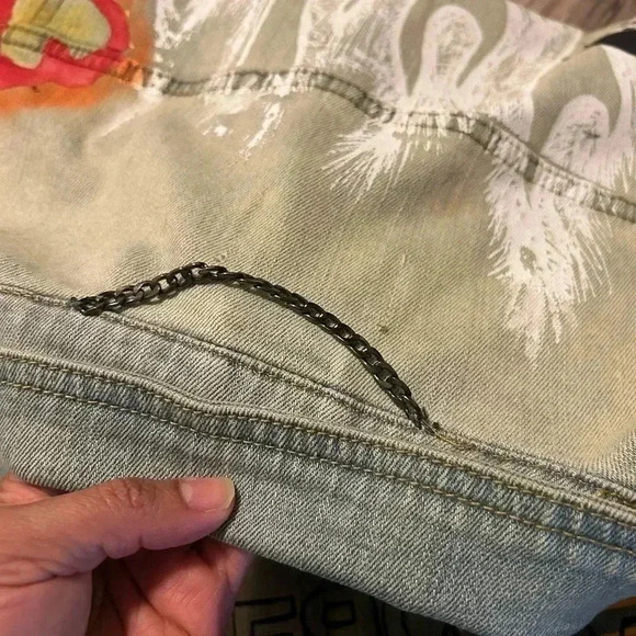 Anchor Blue Painted Denim Jacket By Lifted Anchor - Men Size: XL - Picture 5 of 14